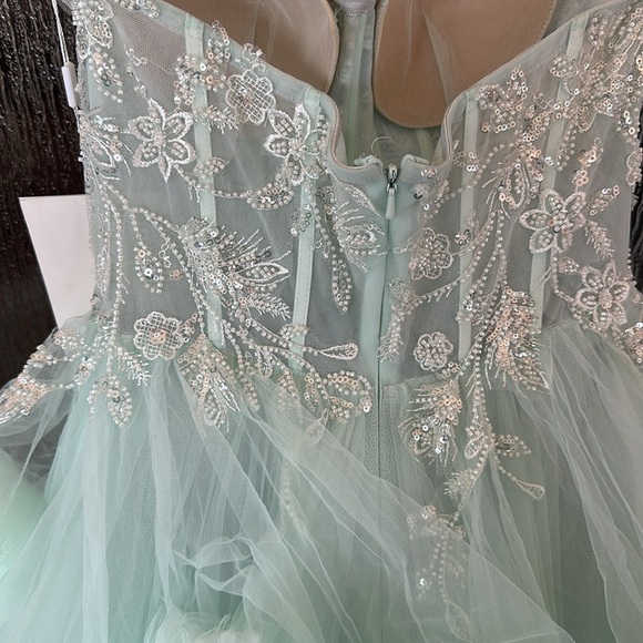 MAC DUGGAL 20542 NWT Strapless Corset Detail Tulle Layered Gown size 2. - Picture 16 of 17